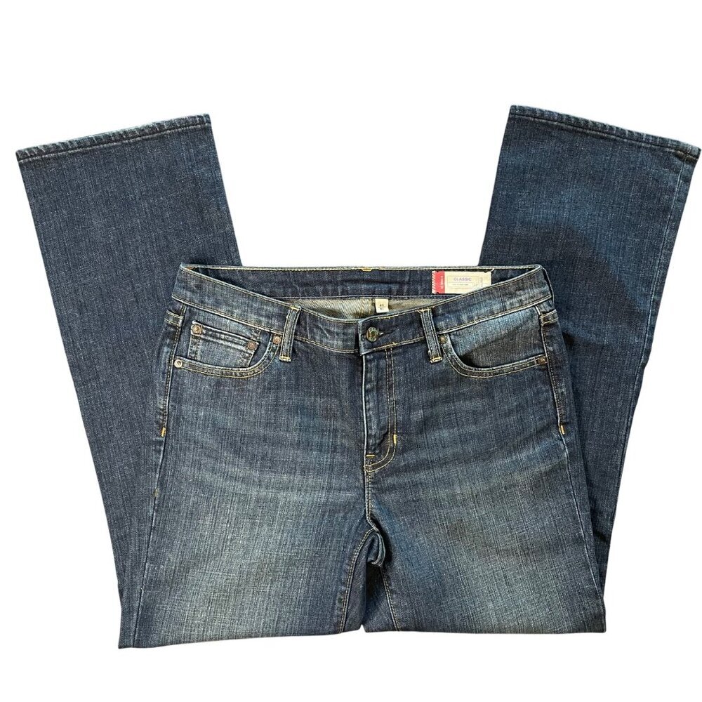 Gap Classic Jeans, Stretch, slight flare Size 8, Medium tint, wash NEW